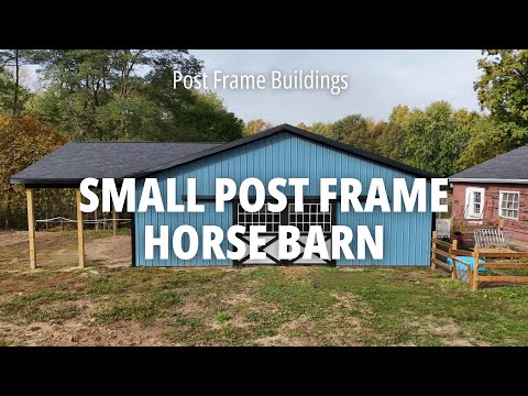 Small Horse Barn | Custom Post Frame Building in Michigan | by Milmar Buildings thumbnail