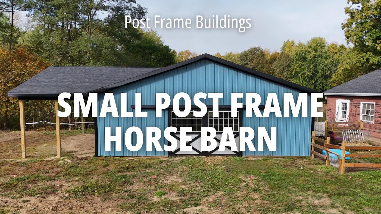 Небольшая конюшня | Каркасное здание, построенное по индивидуальному проекту в Мичигане | от комп...