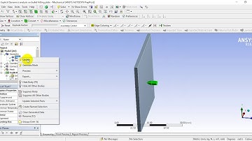 Explicit Dynamics analysis on bullet hitting plate