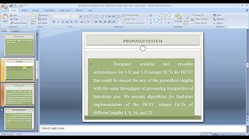 IEEE 2014 VLSI EFFICIENT INTEGER DCT ARCHITECTURES FOR HEVC