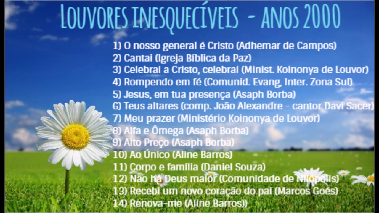 Louvores inesquecíveis anos 2000