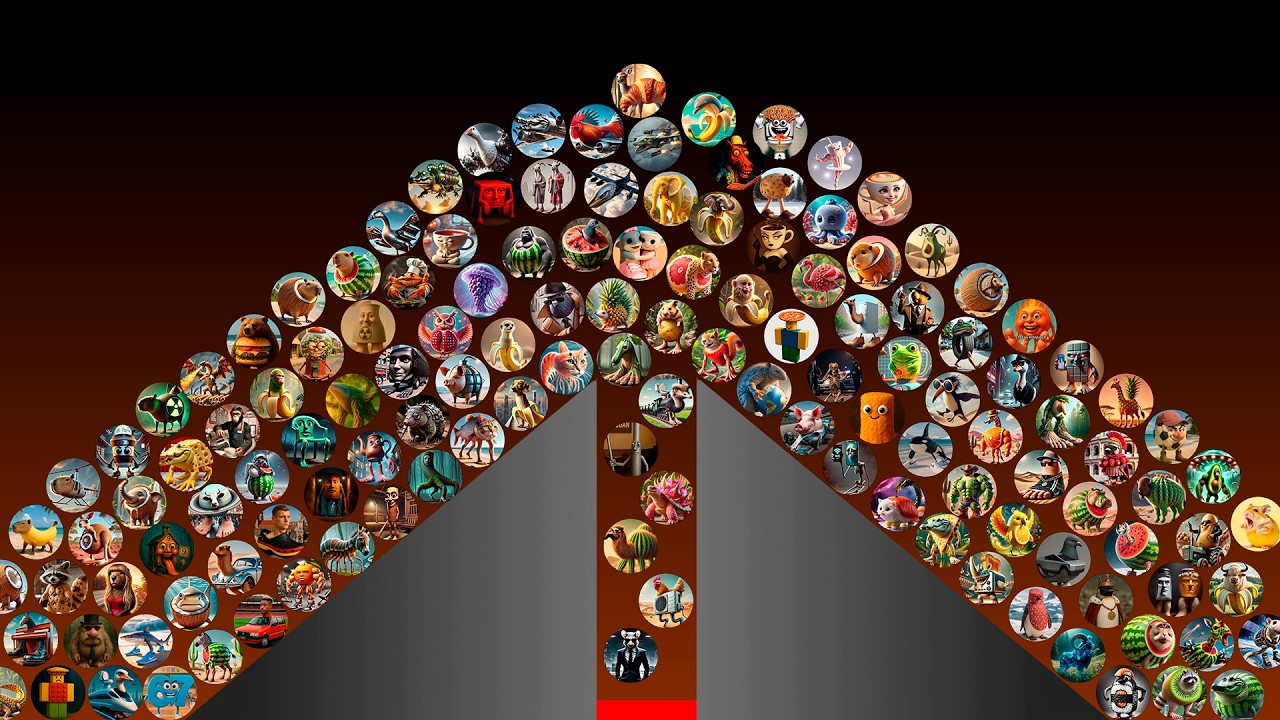 ALL 114 NEW Italian Brainrot Survival Marble Race In Algodoo | Round 13