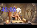 Bam Bam 🦴👶 45 Minute Timer | Flintstones Inspired Focus Timer 🪨#studywithme #animation #focus