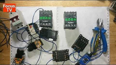 How to control wiring of auto forward and reverse three phase motor starter with limit switch
