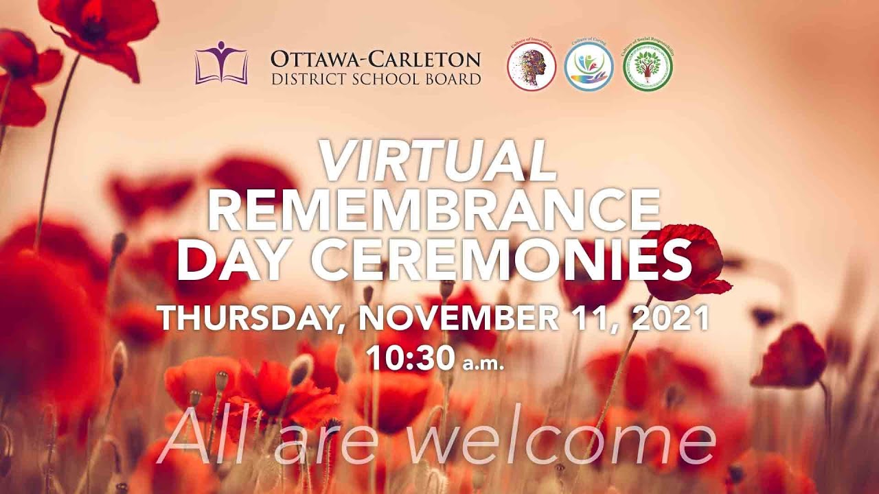 OCDSB Remembrance Day Ceremony YouTube OCDSB Remembrance Day Ceremony YouTube