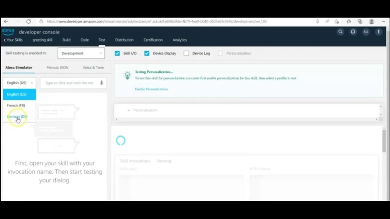 Develop custom Alexa Skill in Multiple Languages
