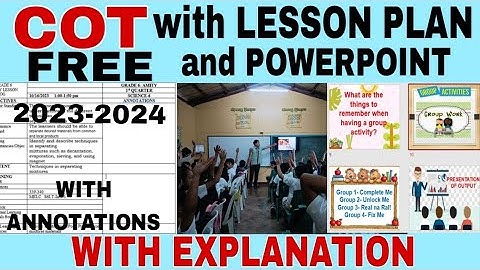 COT for proficient and highly proficient teachers / 2023-2024