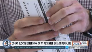 Federal appeals court blocks extended deadline for counting absentee ballots in Wisconsin