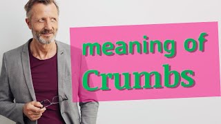 Crumbs | Definition of crumbs 📖 📖 📖