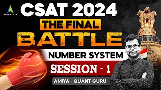 CSAT 2024 Quant: Master the Number System -1 | Live with Quant Guru Amiya (CAT 99.99 | XAT 99.999)