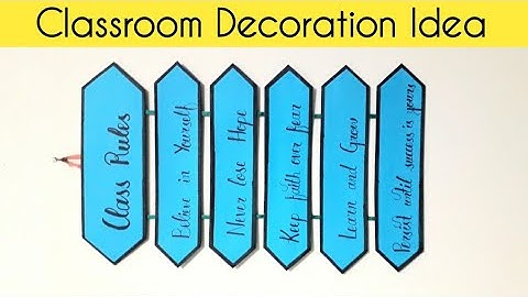 How to Make Wall Hanging for Classroom Decor | Class Rules | School Decoration Idea|Class Decoration