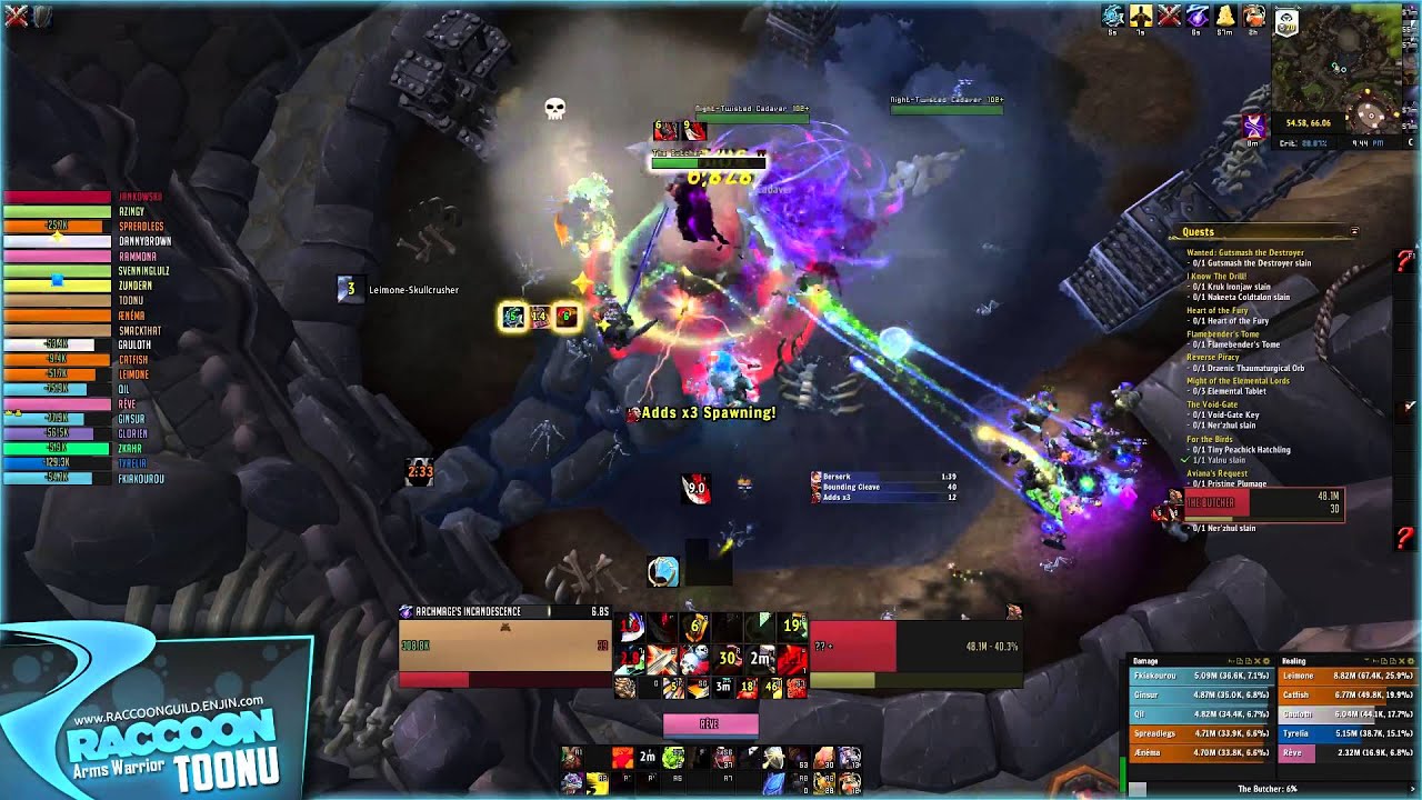 [RACCOON] Mythic Butcher Kill // Arms Warrior Pov - YouTube