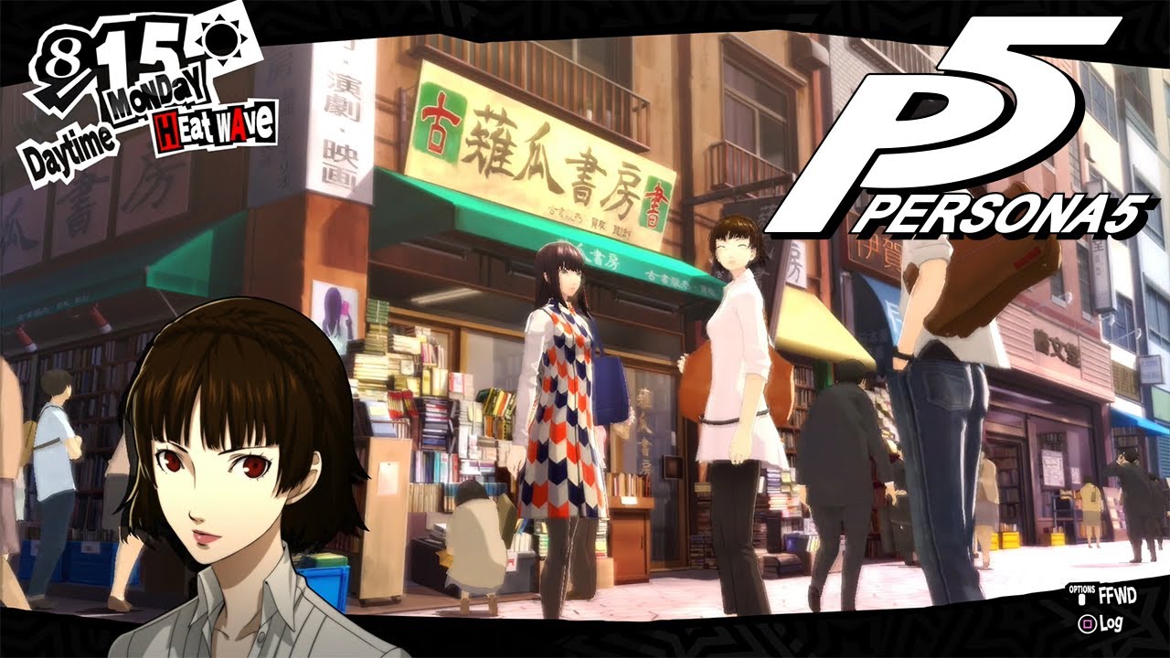 Persona 5: Hang Out with Makoto and Hifumi at Book Town - YouTube