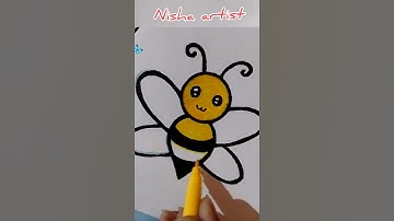 honey bee Drawing || easy honey bee 🐝🐝🍯 drawing || setp by setp #satisfying #creative #drawing
