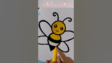 honey bee Drawing || easy honey bee 🐝🐝🍯 drawing || setp by setp #satisfying #creative #drawing