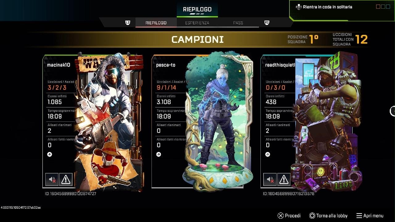 Apex Legends_Road to diamante da pescato, wiin