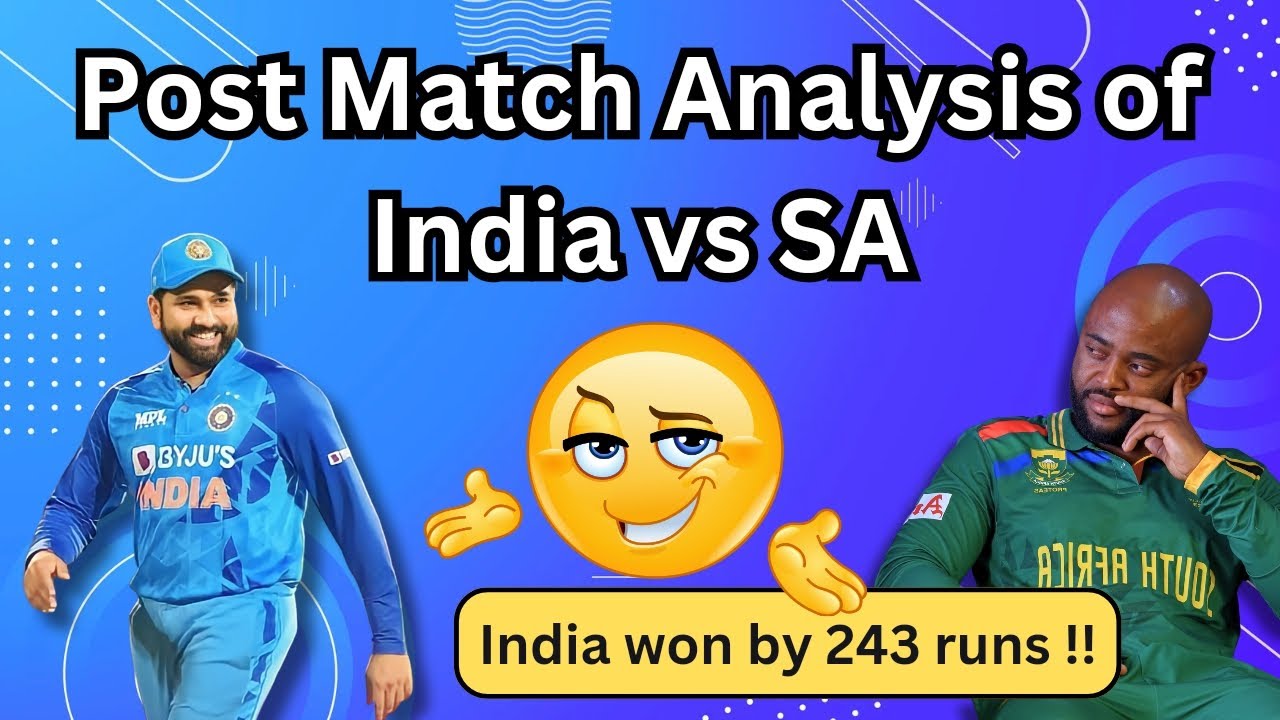 India beaten SA by massive 243 runs in the ODI Worldcup 2023 #odiworldcup2023 #icc #cricket #indvssa