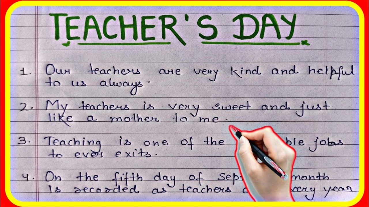 teachers day essay 10 lines