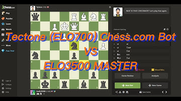 Tectone (ELO700) Chess.com Bot Versus ELO3500 Master