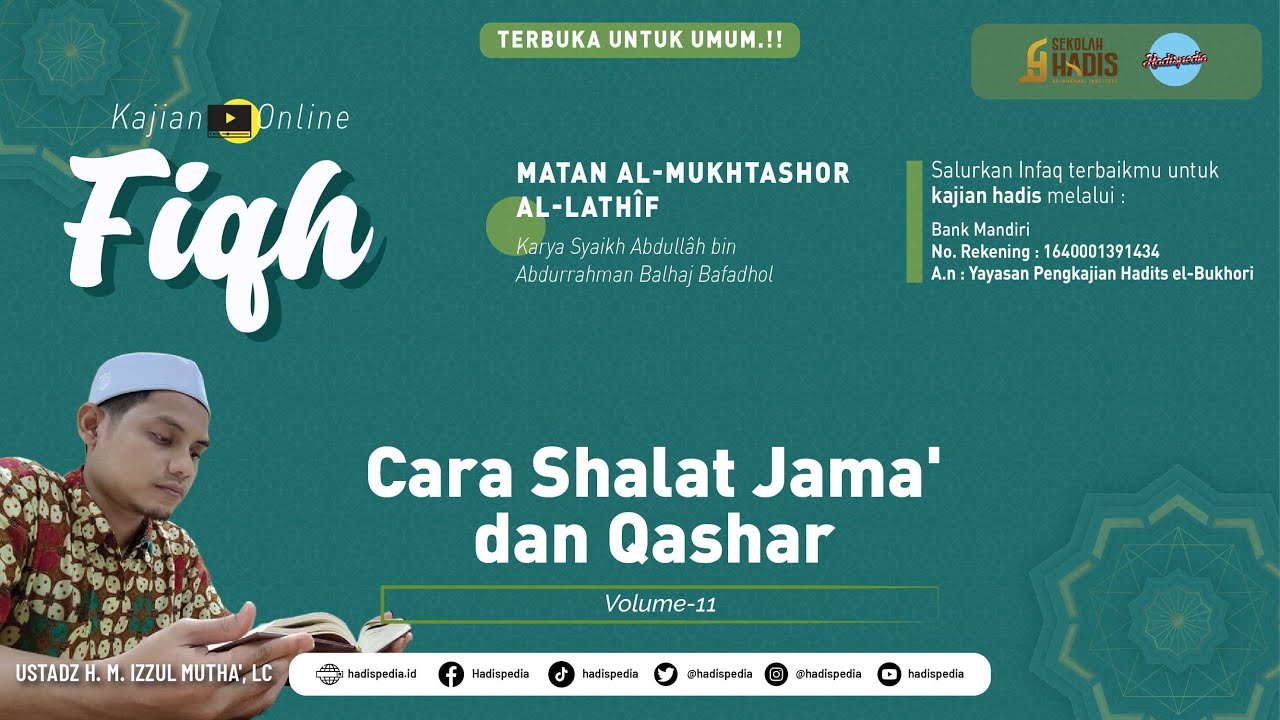 Cara Shalat Jama' dan Qashar | Sekolah Hadis | Kajian Kitab Al