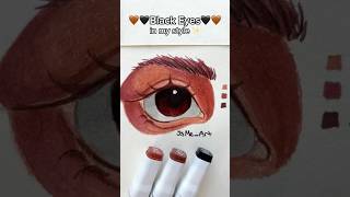 black eyes in my style🖤✨ #art #shorts #eyes