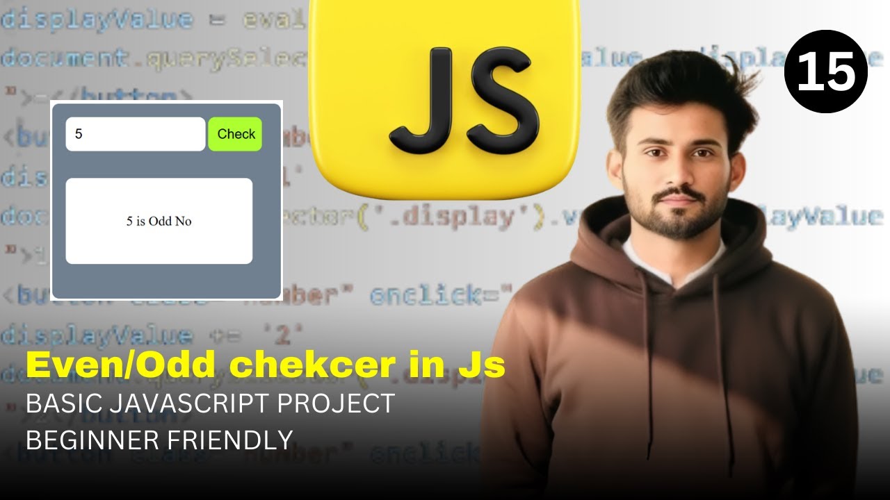 Even Odd Number Checker Using HTML CSS JavaScript | Beginner JavaScript ...