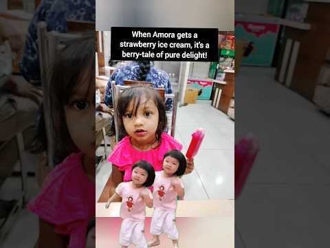 Daughter loves strawberry ice-cream | Little Asian girl dancing #trendingshorts #meme #ytshorts