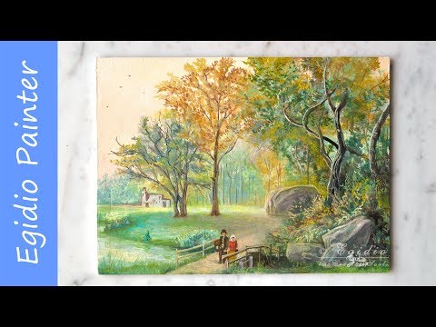 How to paint the first layer - "Hand in Hand" - Oil painting on HDF panel