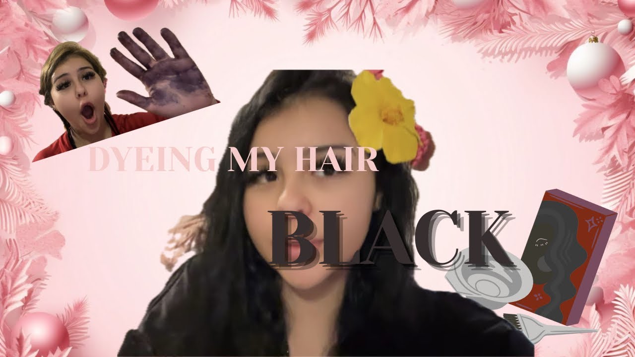 dyeing my hair BLACK!! (Made a huge mess) 