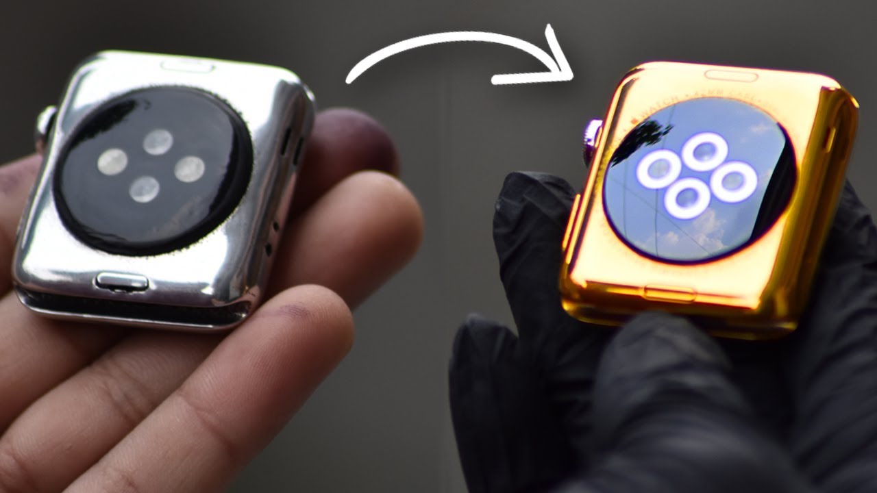 ⁣Turning Apple Watch into 24K Gold Watch