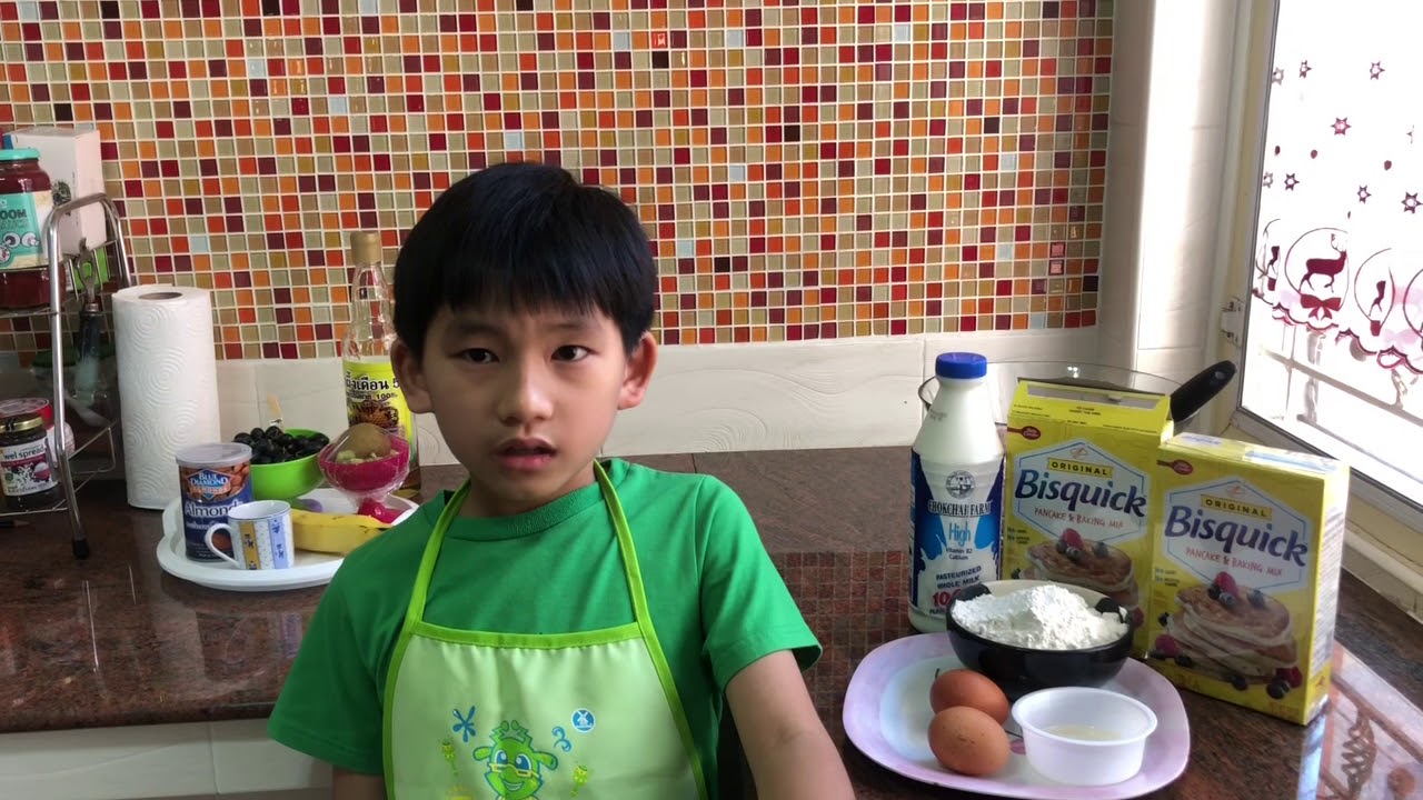 Pancake making by kids 