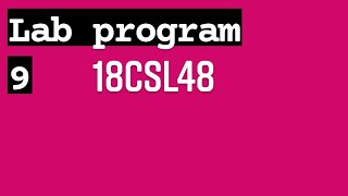 18CSL48 || 9. Display "Hello World" message using internal UART || VTU 4th SEM CSE Profile