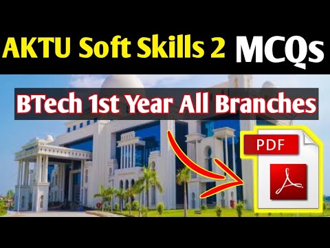 Soft Skills 2 MCQ With Answers | #AKTU BTech 1st Year all branches ...