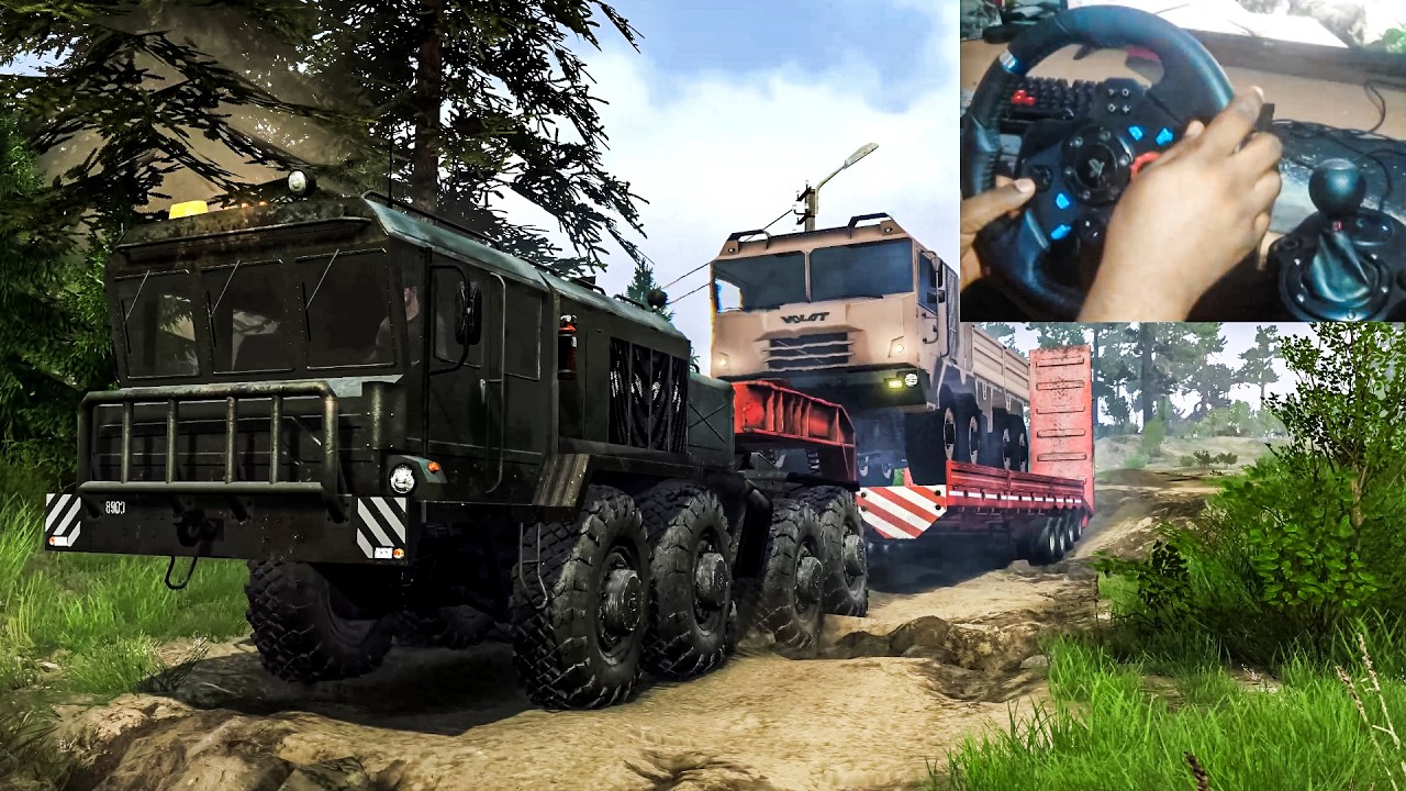 KZKT 7428 loads MZKT Offroad MudRunner Playgrounds - YouTube
