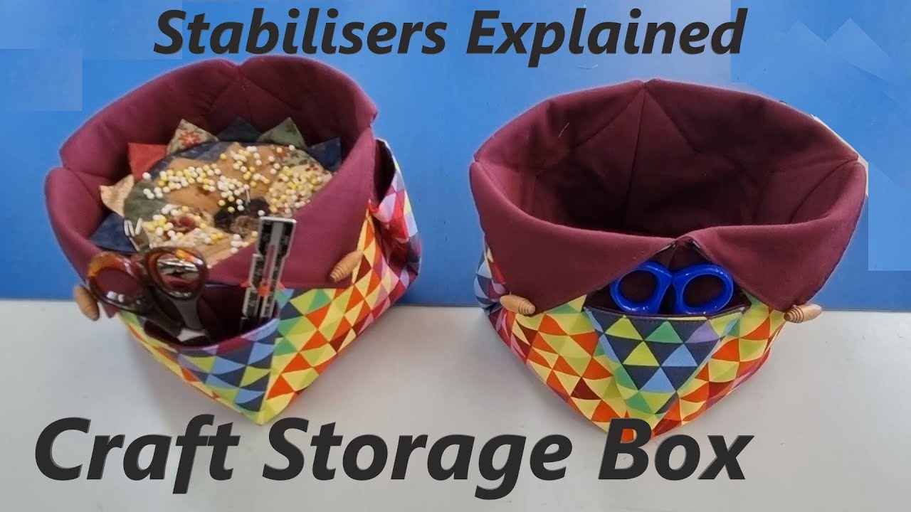 DIY Craft storage box 2 fat quarters caddy. What happens wen I use Peltex  or Pellon? Which do I use? 