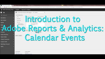 [Tutorial] Adobe Reports & Analytics: Setting Calendar Events