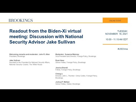 Readout from the Biden-Xi virtual meeting: Discussion with National Security Advisor Jake Sullivan Episode cover