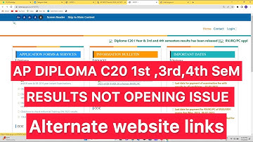 AP DIPLOMA C20 RESULTS NOT OPENING ISSUE |  1st ,3rd,4th SEM RESULTS ALTERNATIVE