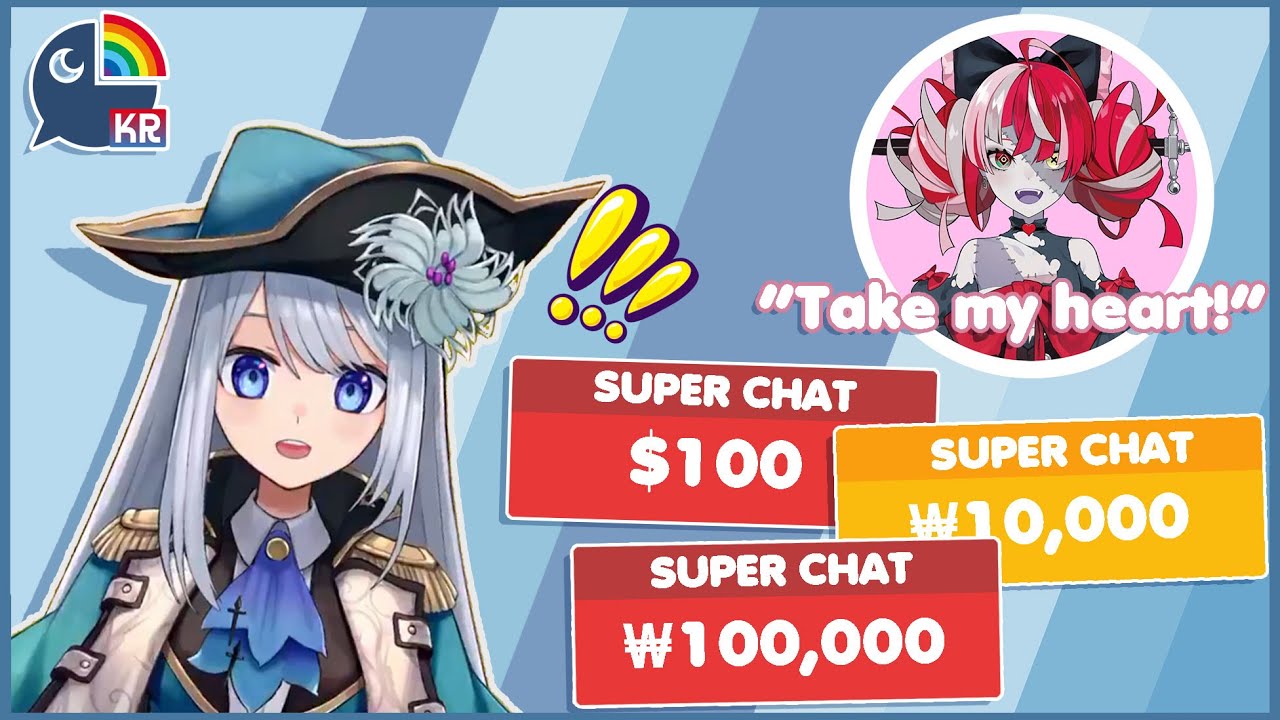 (ENG SUB) Hada reacts to her first Super Chats + Kureiji Ollie visits her stream | NIJISANJI KR