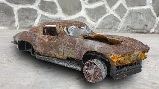 Restoration Abandoned CHEVROLET CORVETTE C2 Model Car DIY Fixing Cars