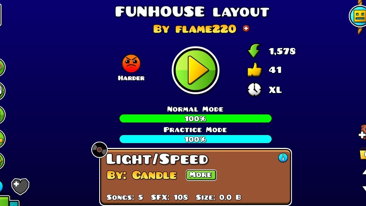 FUNHOUSE Layout by Flame220 | Geometry dash 2.2 [ Official video ]