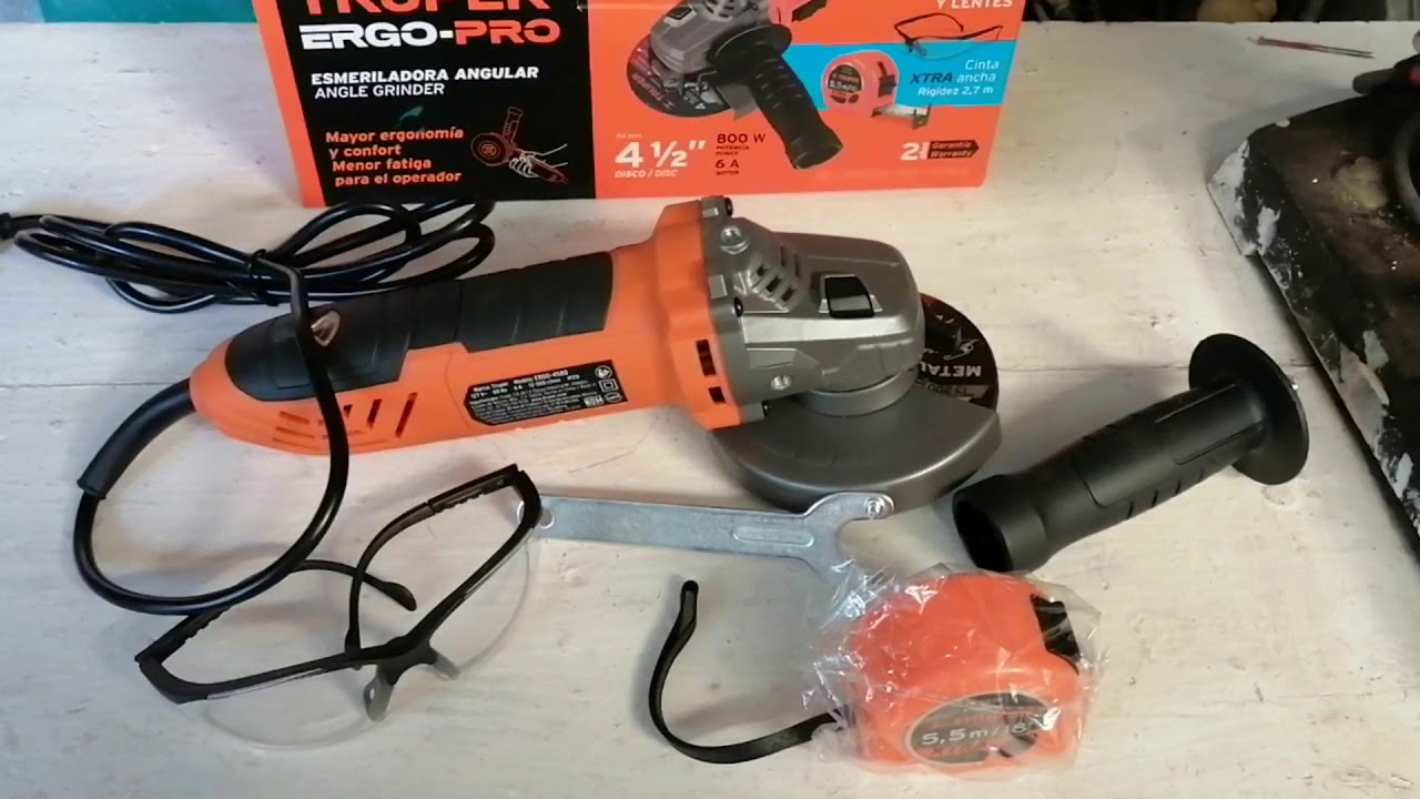 Esmeriladora truper ergo pro 800 w INTRODUCCION - YouTube