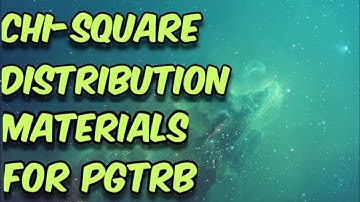 chi square distribution for pgtrb