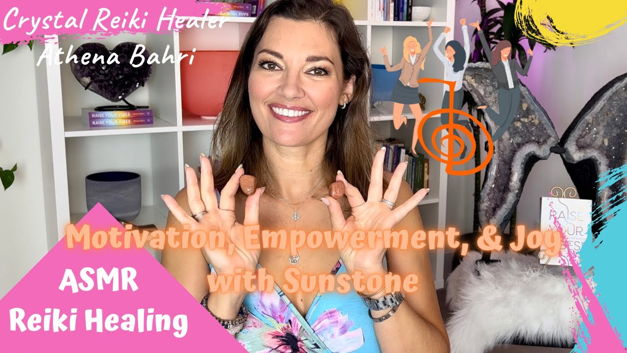 ASMR Crystal Reiki Healing with SUNSTONE | Motivation, Empowerment, Joy | 