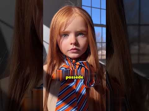Cette Fille Rousse Aux Yeux Bleus Ressemble à Une Poupée 