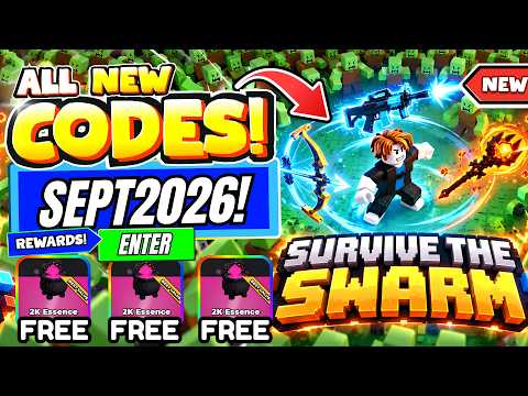*NEW CODES* ALL WORKING CODES FOR SURVIVE THE SWARM IN SEPTEMBER 2026! ROBLOX SURVIVE THE SWARM
