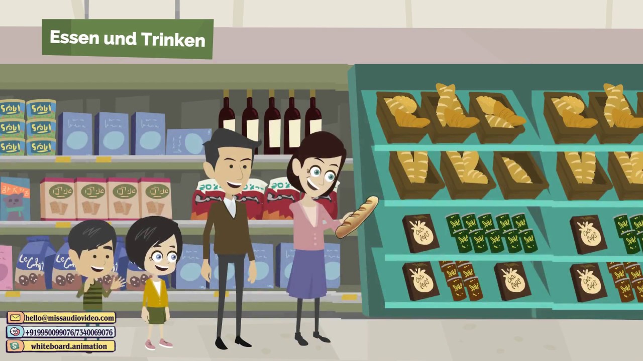 ✅ Get Fast Delivery Of Supermarket Products Animation Promotional Video Ad In German