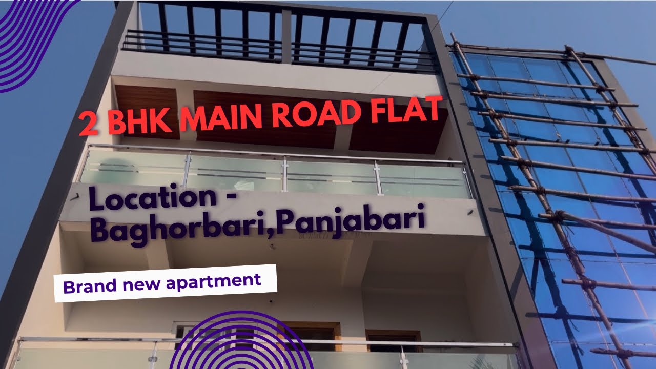 2 Bhk flat for sale in Baghorbari, Panjabari || Main road property || Rate Carpet