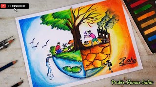 World Environment Day Drawing || Save Environment 2022 || Environment Day Soft Pastel Drawing screenshot 2