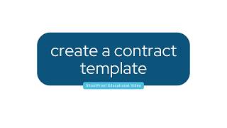 Create a Contract Template